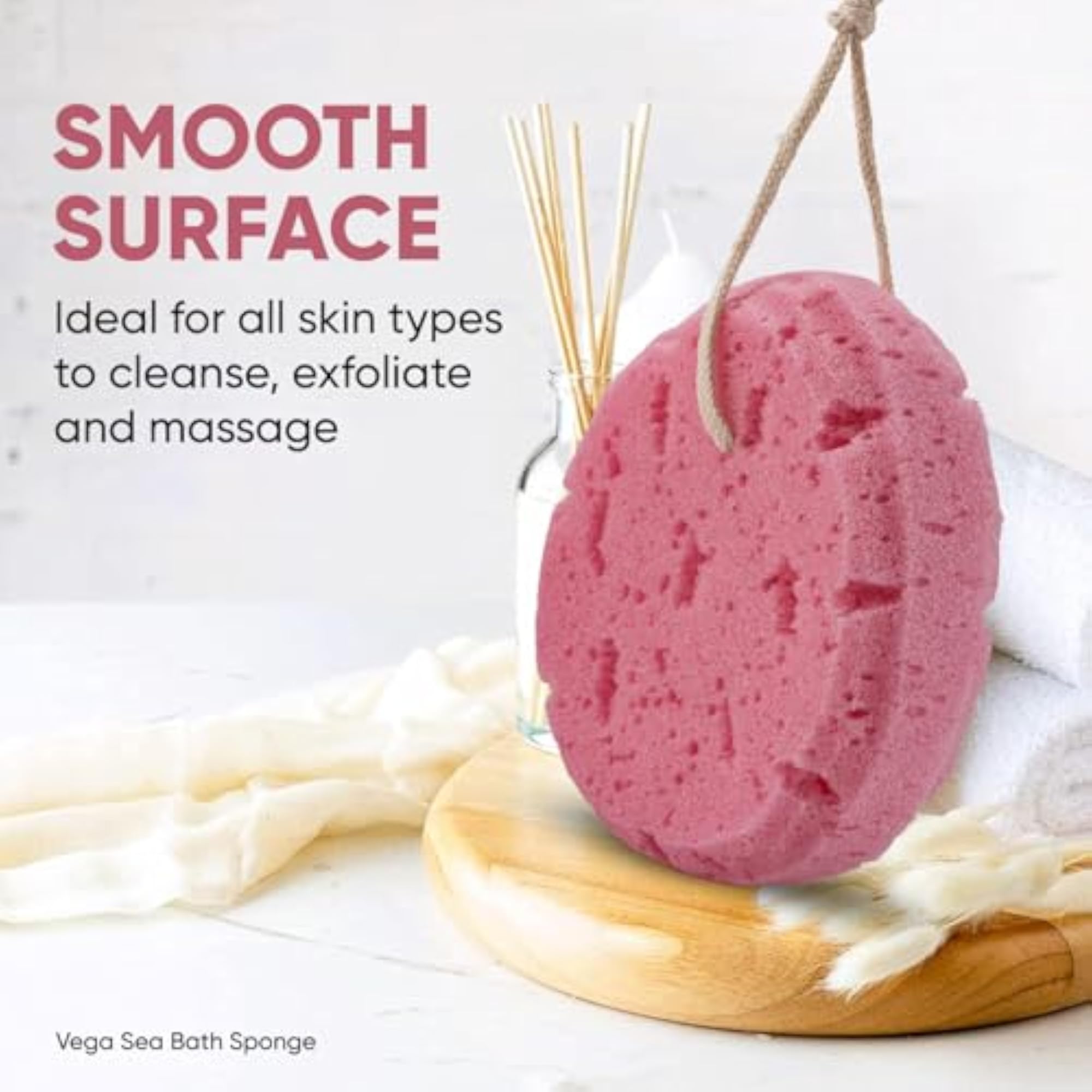 Sea Bath Sponge, Purple, Soft Loofah Body Scrubber